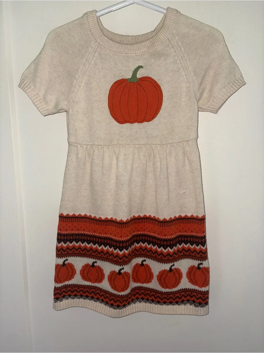 Gymboree sweater knit pumpkin dress girl's 2T EUC LN